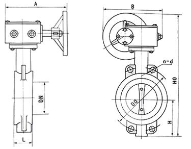 中線不銹鋼對夾蝶閥結(jié)構(gòu)圖 中線不銹鋼對夾蝶閥結(jié)構(gòu)圖